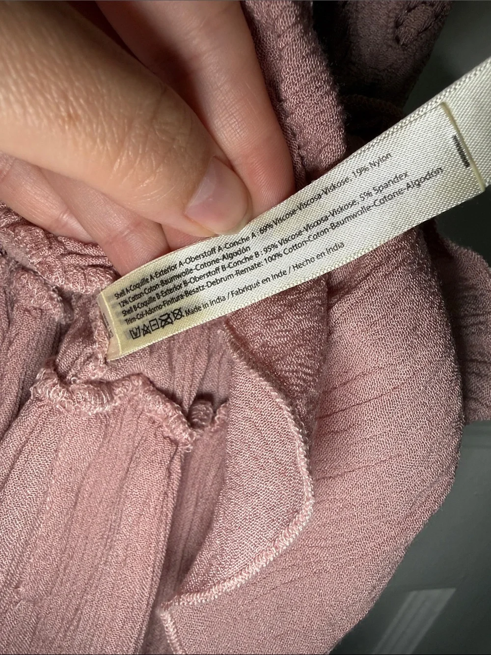 Free People Dusty Mauve Crochet Lace Cropped Tank - Picture 10 of 10